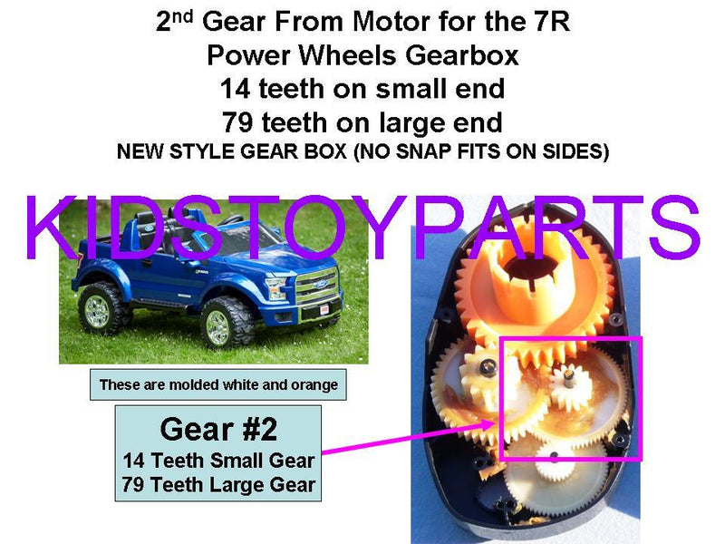 Power Wheels Gearbox Fit for Mustang Corvette Jeep 7R 14/79 Ratio Magic Cars 6