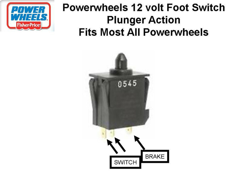 12V Power Wheels Large Foot Switch for Little Tikes Ride-On Toys Magic Cars Variant 0