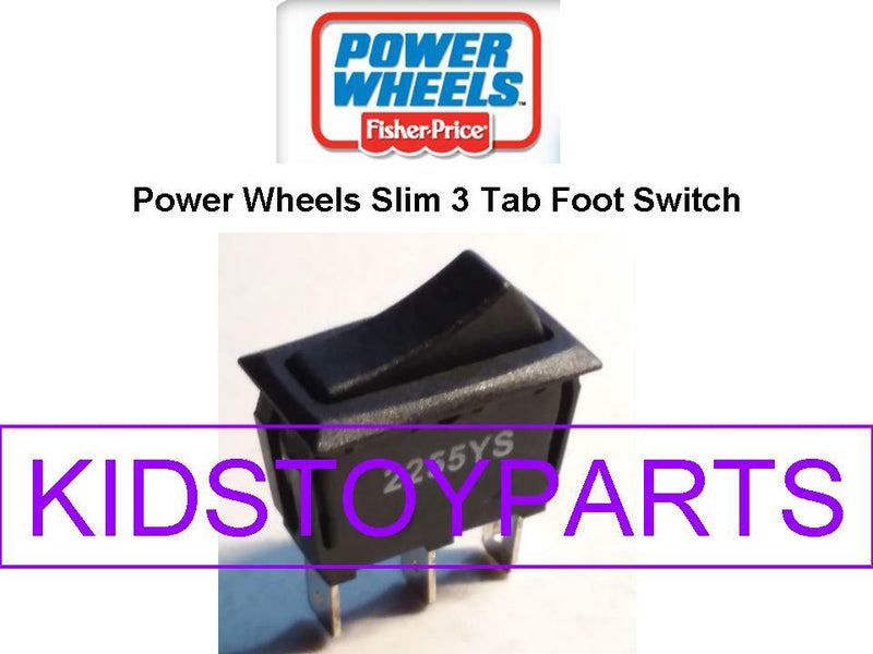 Foot Rocker Switch with Tab Pin Compatible with Power Wheels Models 008011761 and 08010538 Magic Cars Variant 0