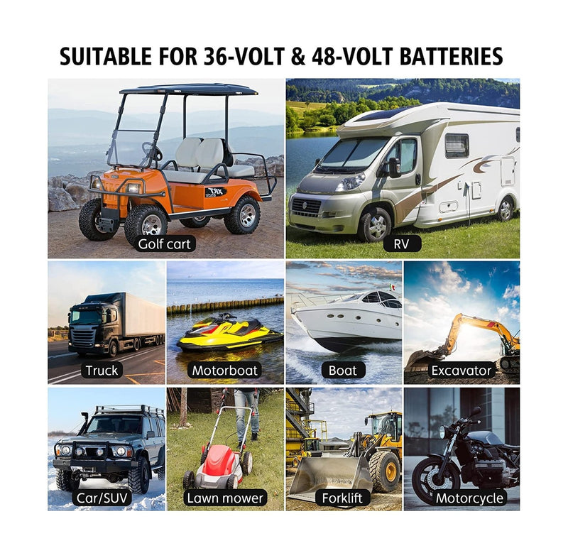 E-Z-GO Elite Lithium Golf Cart Battery Charger 36V 48V Smart Fully Automatic Magic Cars 2