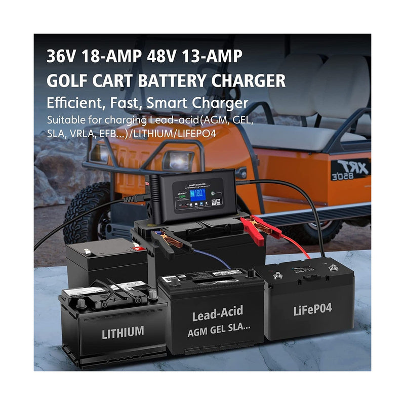 E-Z-GO Elite Lithium Golf Cart Battery Charger 36V 48V Smart Fully Automatic Magic Cars 3