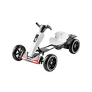 12V Foldable Kids Pedal Go Kart with Adjustable Seat & EVA Wheels - White
