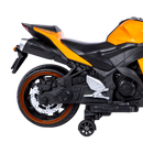 12V Orange Ride-On Motorcycle for Kids - Perfect for Boys and Girls