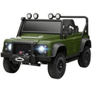12V Dark Green Land Rover Kids Ride-On Car with Remote Control and Dual Motors