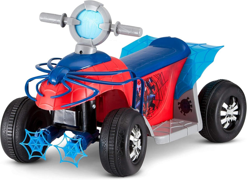 Push-Button Spider-Man Quad Ride-On for Toddlers 18-30 Months Up to 44 lbs Magic Cars 2