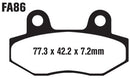 EBC Brakes SFA86 Scooter Brake Pads - image 2