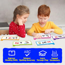 40 Interactive Read & Rhyme Flip Books with 53 Phonics Word Family Cards for Preschoolers Magic Cars 8
