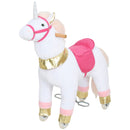 Plush Rocking Unicorn Toy for Kids Aged 3-5 – 29.5" Ride-On Horse with Wheels