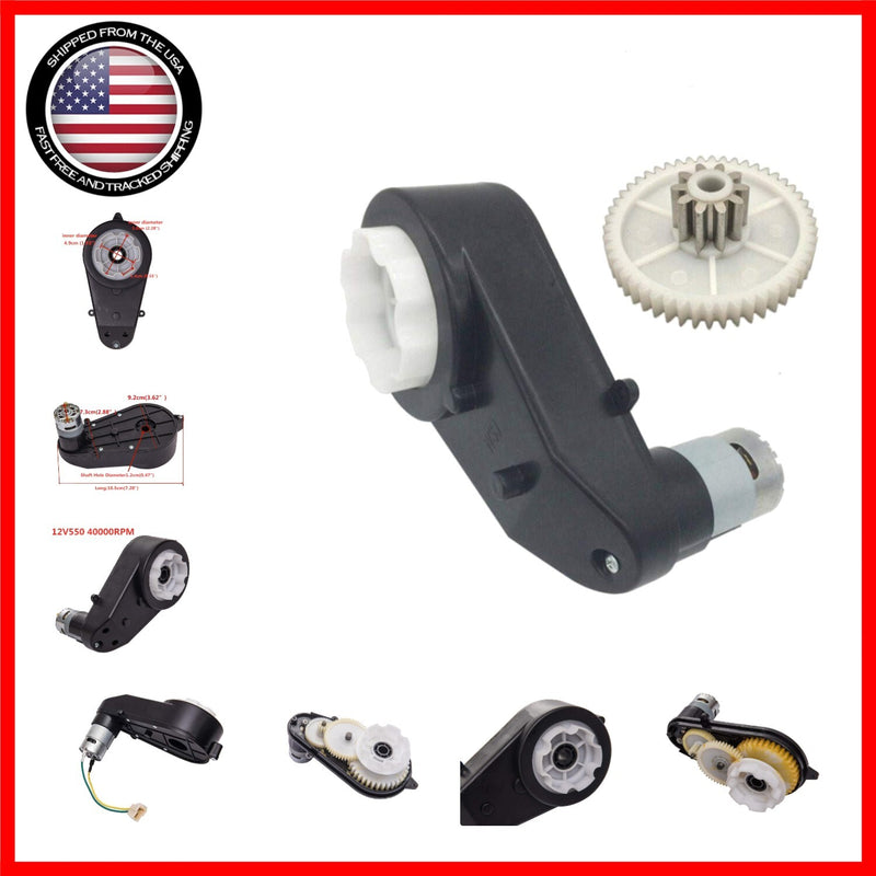 12V High Torque Motor Gearbox for Kids Ride-On Vehicles Easy DIY Upgrade Magic Cars 0