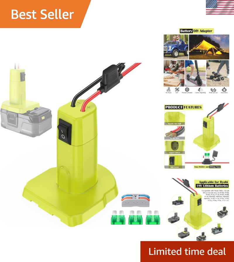 High-Efficiency Power Wheels Adapter for 18V Ryobi Batteries with Quick Installation Magic Cars 0