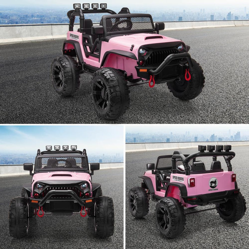 12V Electric 2-Seat Kids Ride-On Truck Car with 3 Speeds, Remote Control, LED Lights, and Music Magic Cars 10