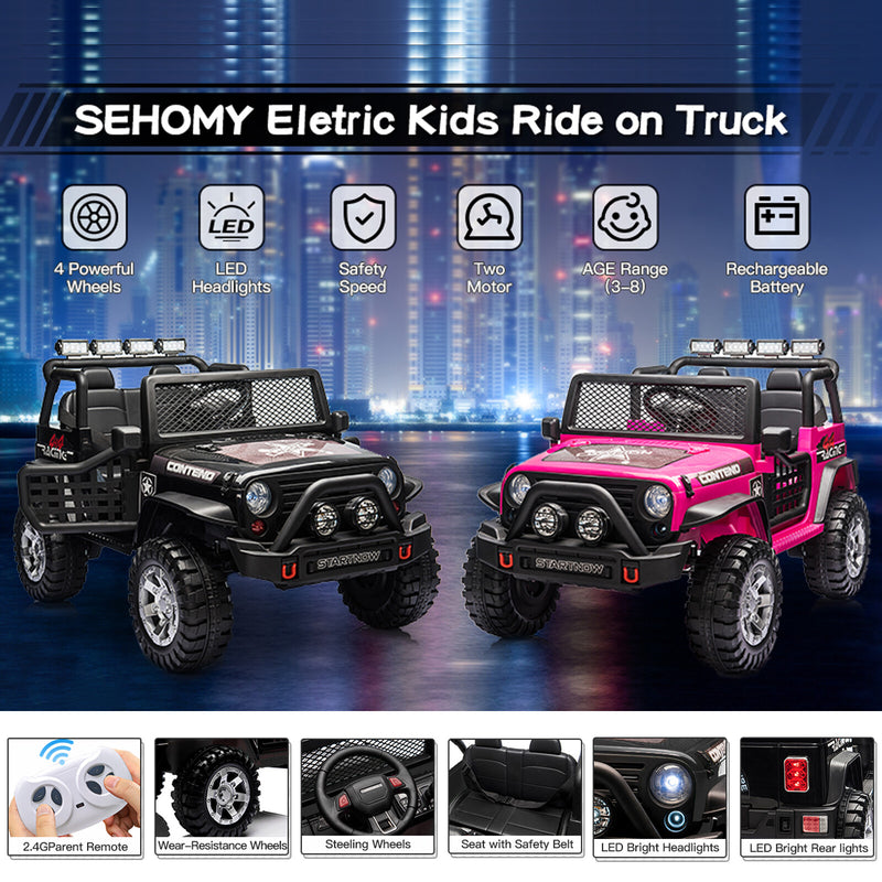 12V Electric 2-Seater Kids Ride-On Jeep Toy with USB, Bluetooth, and Remote Control Magic Cars 5