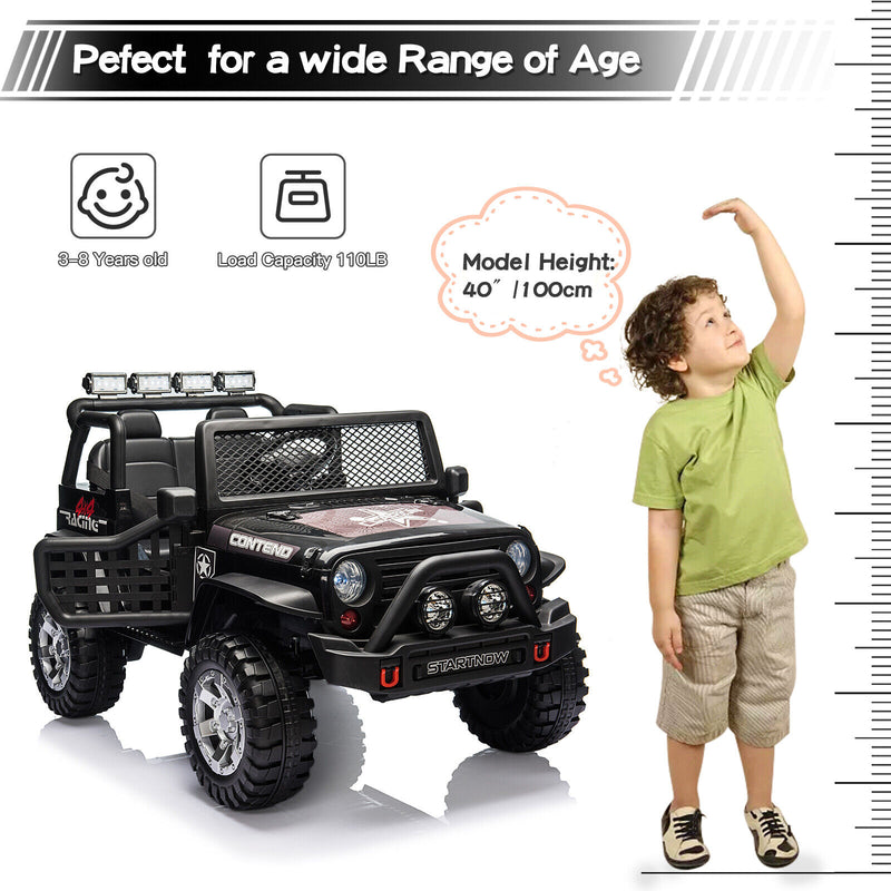 12V Electric 2-Seater Kids Ride-On Jeep Toy with USB, Bluetooth, and Remote Control Magic Cars 9