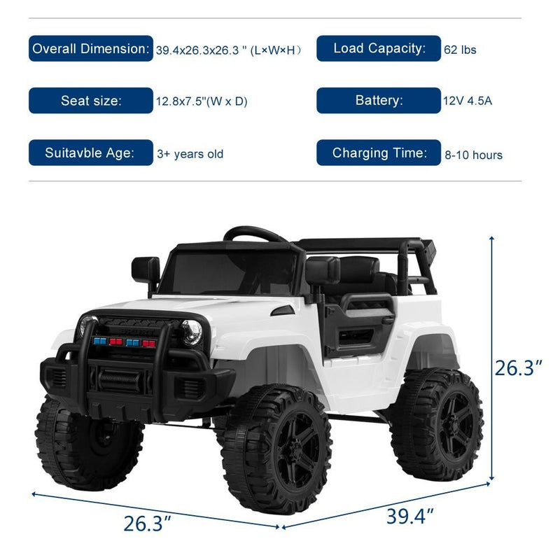 12V 4.5AH Electric Kids Battery Ride-On Car Toy with Wheels MP3 and Remote Control Magic Cars 10