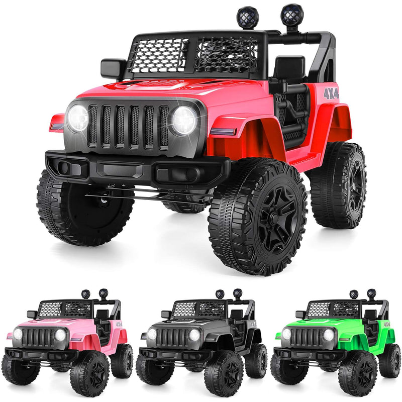 12V Electric Kids Ride-On Jeep Toy Car with Bluetooth, USB, MP3, and Remote Control, Max Speed 3 MPH Magic Cars 4