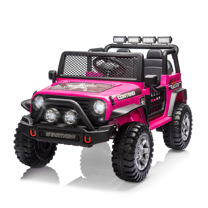12V Electric Kids Ride-On Jeep Car Toy with USB, Bluetooth, and Remote Control – Pink Battery-Powered Magic Cars 9
