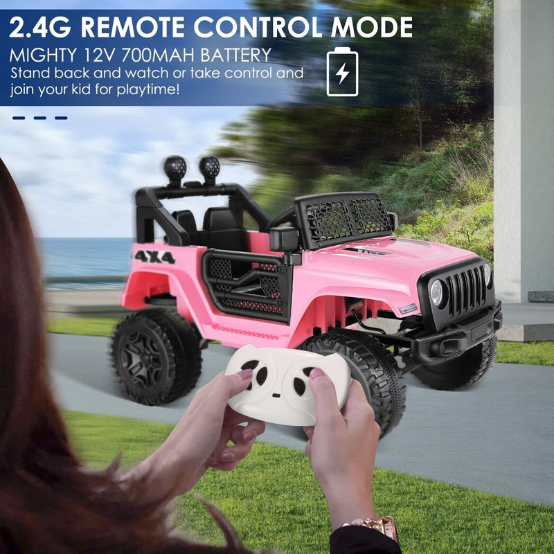 12V Electric Battery-Powered Kids Ride-On Jeep Car with Remote Control Toy Magic Cars 15