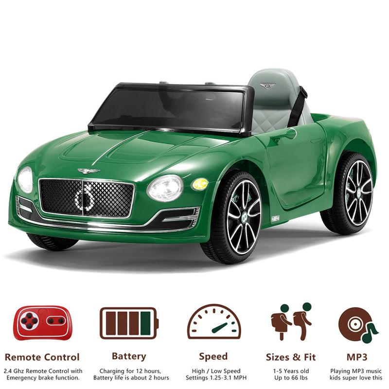12V Electric Licensed Bentley Kids Ride-On Car with Remote Control and MP3 Player Magic Cars 0