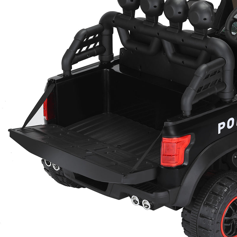 12V Electric Kids Ride-On 6-Wheel Police Truck with RC, LED Lights, and Intercom Magic Cars 11