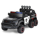 12V Electric Kids Ride-On 6-Wheel Police Truck with RC, LED Lights, and Intercom Magic Cars 7