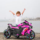 12V Electric Green Kids Ride-On Motorcycle with Training Wheels Magic Cars 2