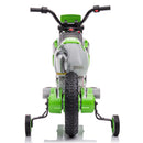 12V Electric Green Kids Ride-On Dirt Bike with Training Wheels Magic Cars 20