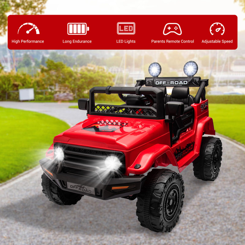 12V Electric Kids Ride-On Jeep Truck Toy Vehicle with Remote Control, 2-Seater Magic Cars 5