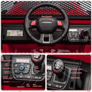 12V Electric Kids Ride-On Jeep Truck Car with LED Lights, MP3, Remote Control, 2-Seater Magic Cars 16