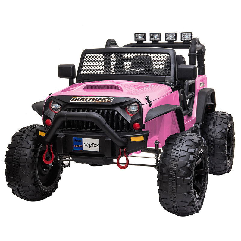 12V Electric Kids Ride-On Jeep Truck Car Toy with MP3, LED Lights, Remote Control, 2 Seats Magic Cars Variant 0