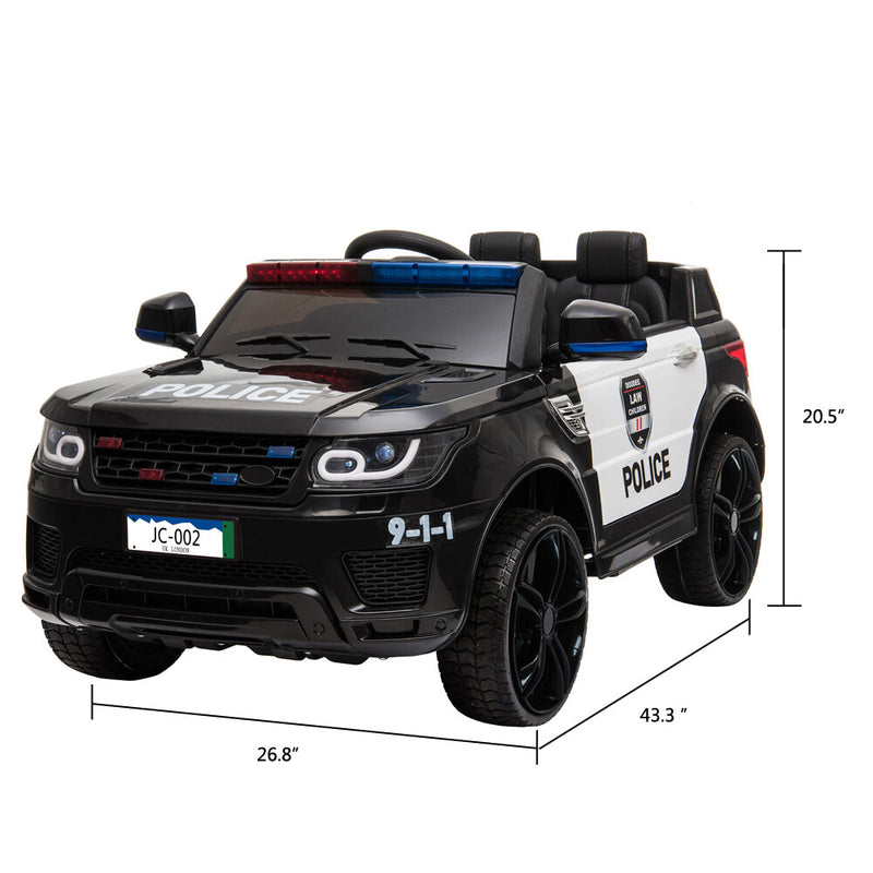 12V Electric Ride-On Police SUV for Kids with Music, Lights, and Remote Control Magic Cars 6