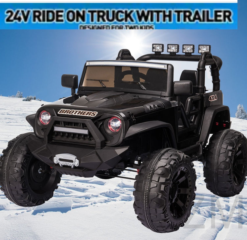 24V Electric Kids Ride-On Jeep Toy Car with USB, Bluetooth, and Remote Control Battery Powered Magic Cars 9