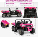 24V Electric Battery-Powered Kids Ride-On 2-Seat Pink Dump Truck with 6 Wheels Magic Cars 5