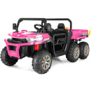 24V Electric 4WD Kids Ride-On Dump Truck Toy with 2 Seats and 6 Wheels Battery Powered Magic Cars 5