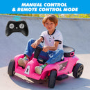 24V Electric 2-Seater Ride-On Go Kart for Kids with Remote Control in Red, Pink, Blue, and Yellow Magic Cars 7