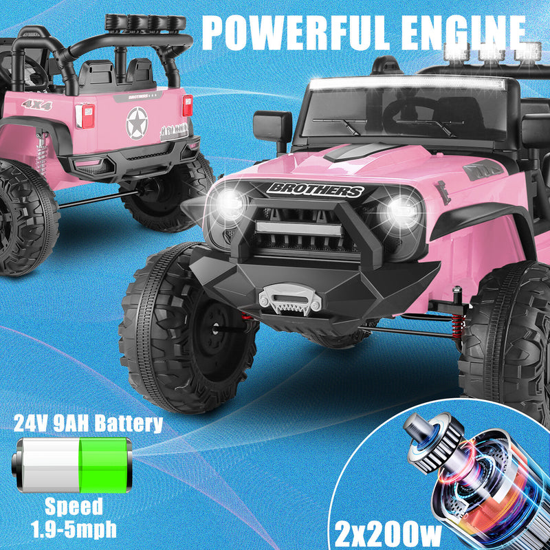 24V Electric Kids Ride-On Jeep Truck with MP3, LED Lights, Remote Control, 400W Motor Magic Cars 17