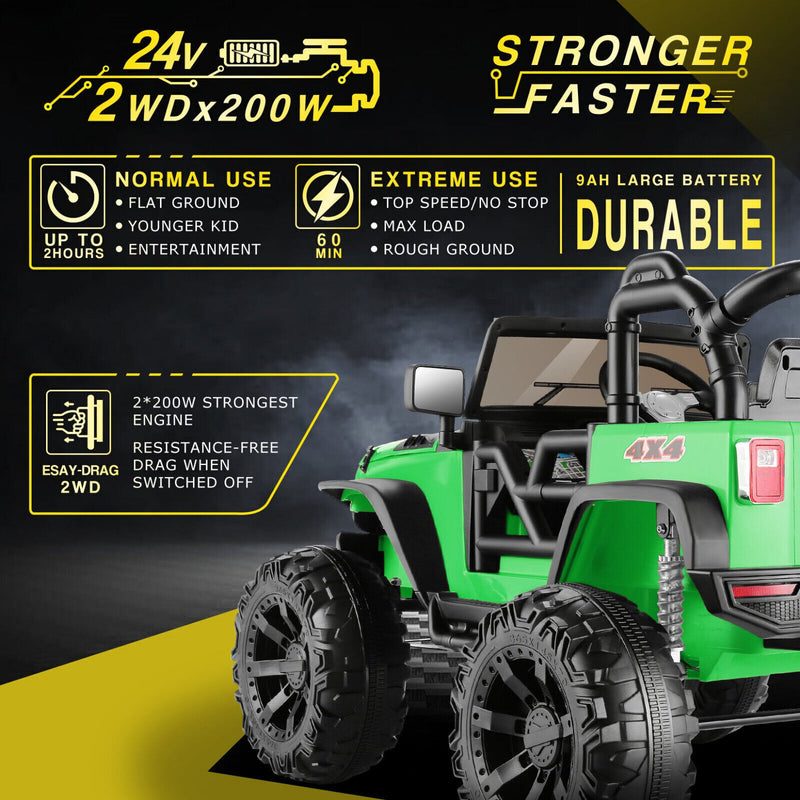 24V Electric Kids Ride-On Truck Car Vehicle with Remote Control, 2 Seats, and AUX Port Magic Cars 7