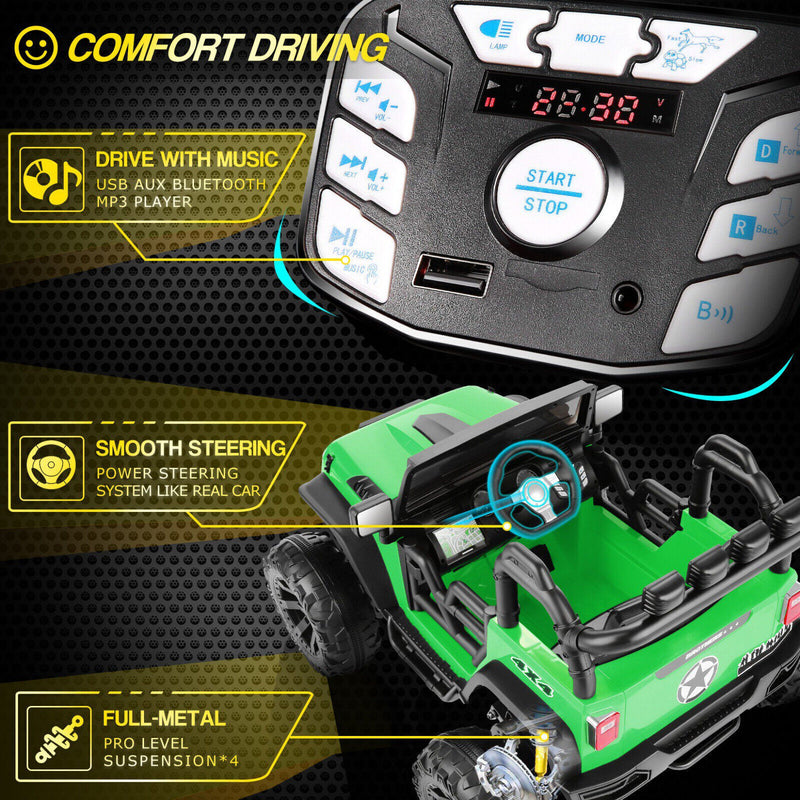 24V Electric Kids Ride-On Truck Car Vehicle with Remote Control, 2 Seats, and AUX Port Magic Cars 8