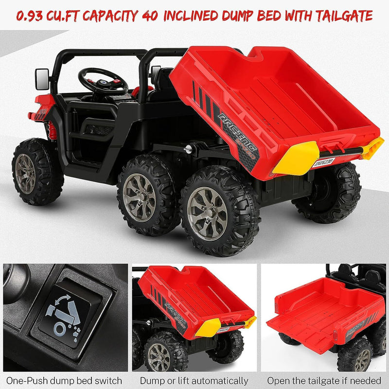 24V Electric 4WD Ride-On UTV Toy Vehicle with Dump Bed and 6 Wheels Magic Cars 2
