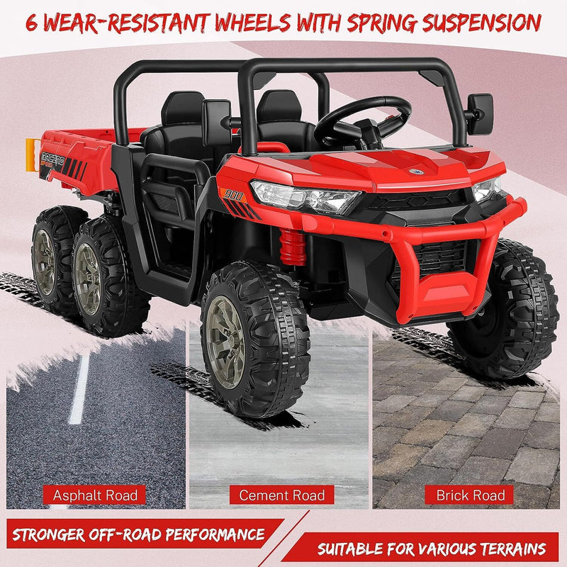 24V Electric 4WD Ride-On UTV Toy Vehicle with Dump Bed and 6 Wheels Magic Cars 7