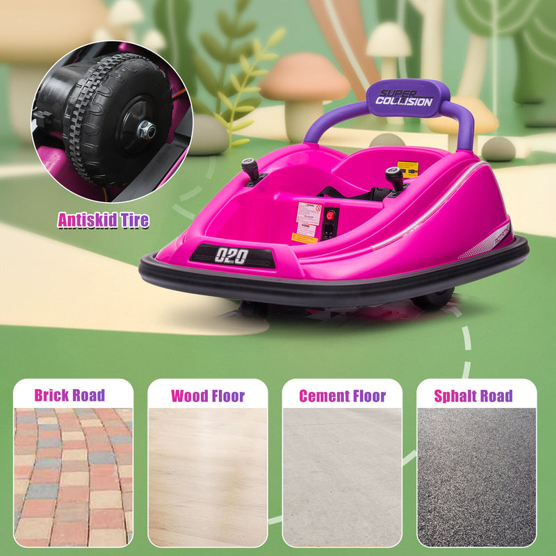 Electric 360° Rotation Kids Bumper Car with Parent Remote Control Magic Cars 4