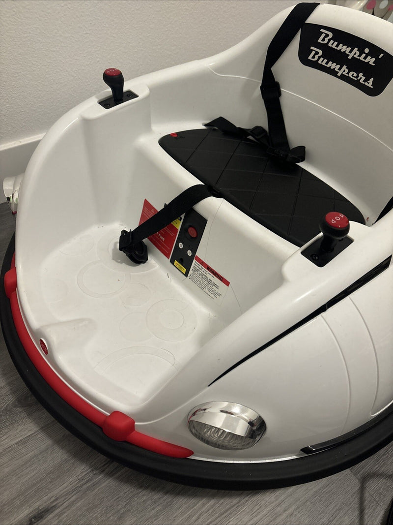 Electric White Bumper Car for Kids and Babies with Remote Control Bumping Toy Magic Cars 1