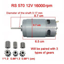 High-Power DL 570 DC Electric Motor for Kids' Electric Cars 1600RPM Magic Cars Variant 0