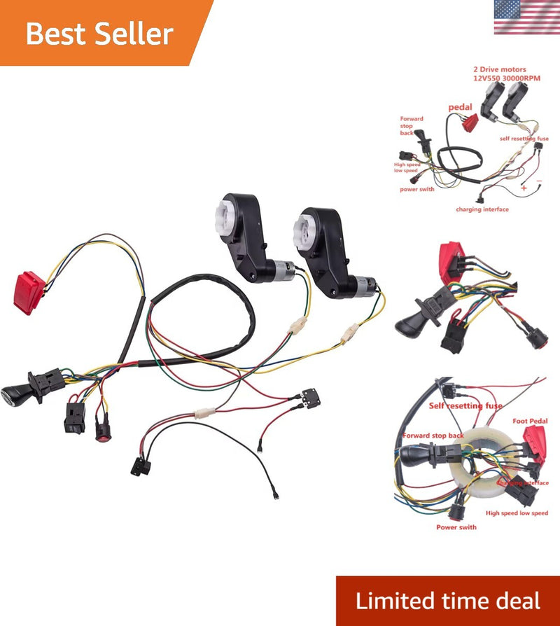 DIY Electric Car Switch Kit with Wires, Gearbox, and Motor for Children's Toys Magic Cars Variant 0