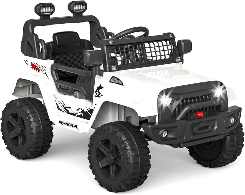 12V Battery-Powered Kids Electric Ride-On Truck Toy with LED Lights Magic Cars 12