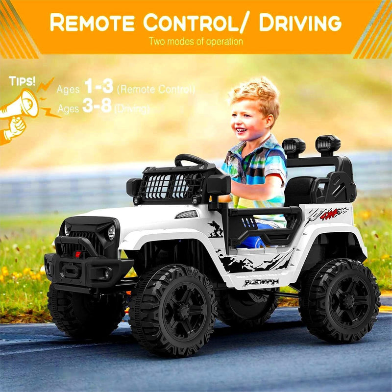 12V Battery-Powered Kids Electric Ride-On Truck Toy with LED Lights Magic Cars 9