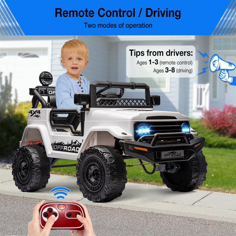 12V Electric Kids Ride-On Truck Car with Remote Control, LED Lights, and Music Magic Cars 2