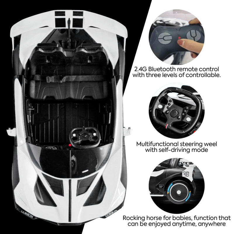 Electric Kids Ride-On Bugatti Race Car Large Size with Drift Mode and High Quality Magic Cars 10