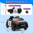 12V Police Car Electric Ride-On Toy for Kids with Remote Control and Flashing Lights Magic Cars 8