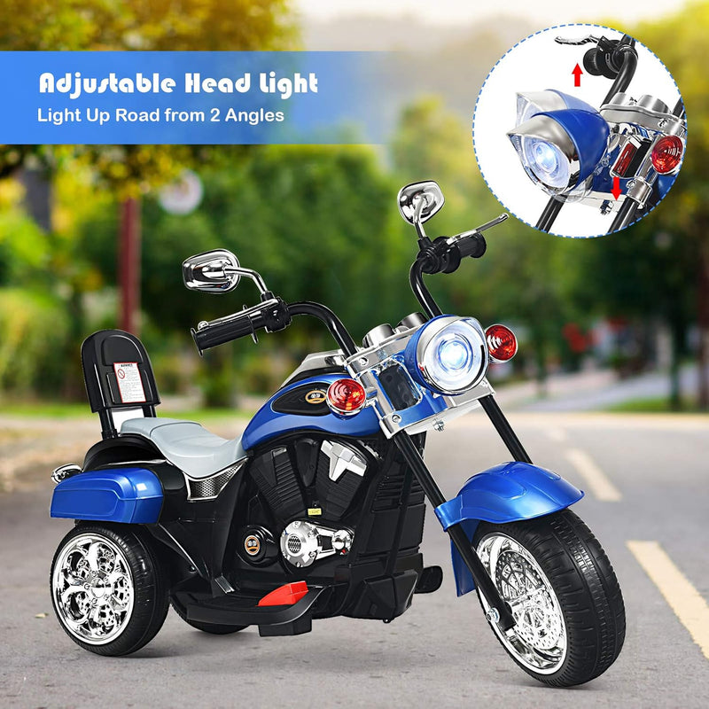 Battery-Powered Child's Electric Chopper-Style Ride-On Motorcycle Toy Magic Cars 8
