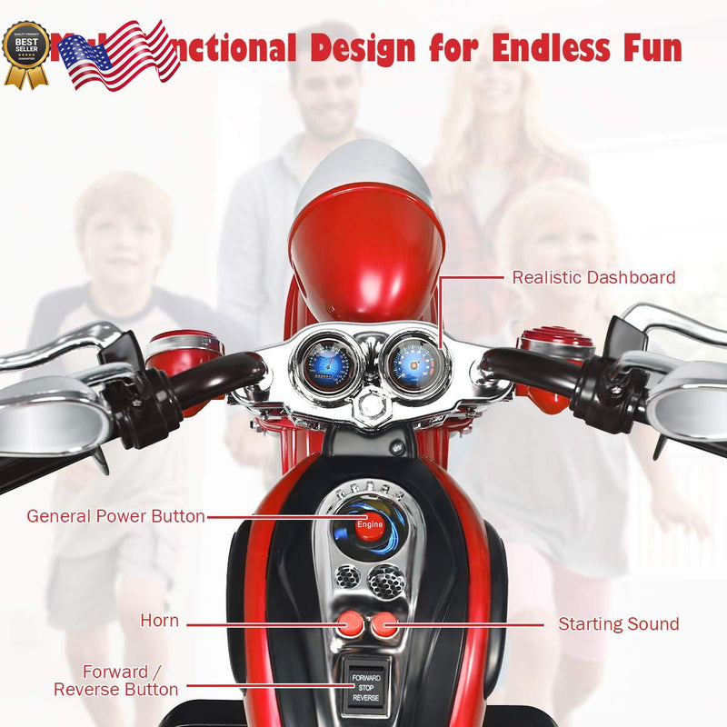 Kids Electric Ride-On Motorcycle in Harley Style with Rechargeable Battery Magic Cars 2